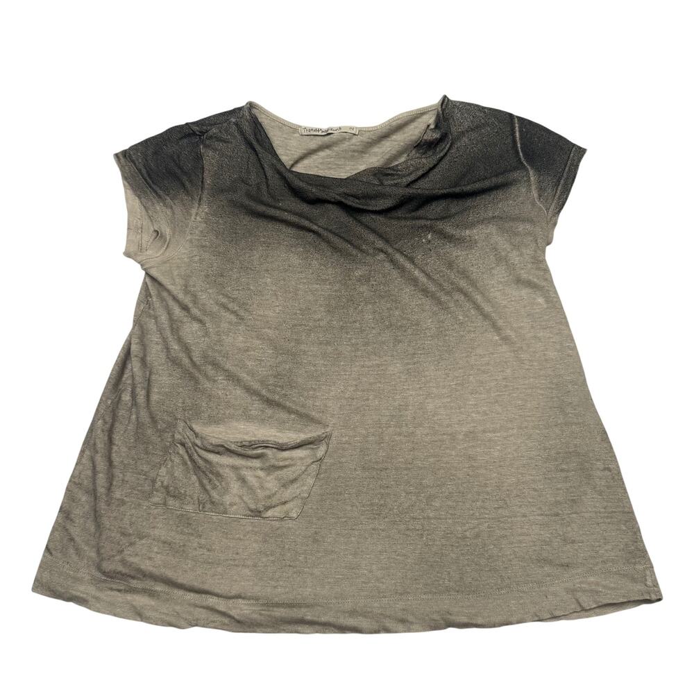 Transit Par Such Gradiant Short Sleeve Pocket T Shirt Women's 2 Linen Lagenlook